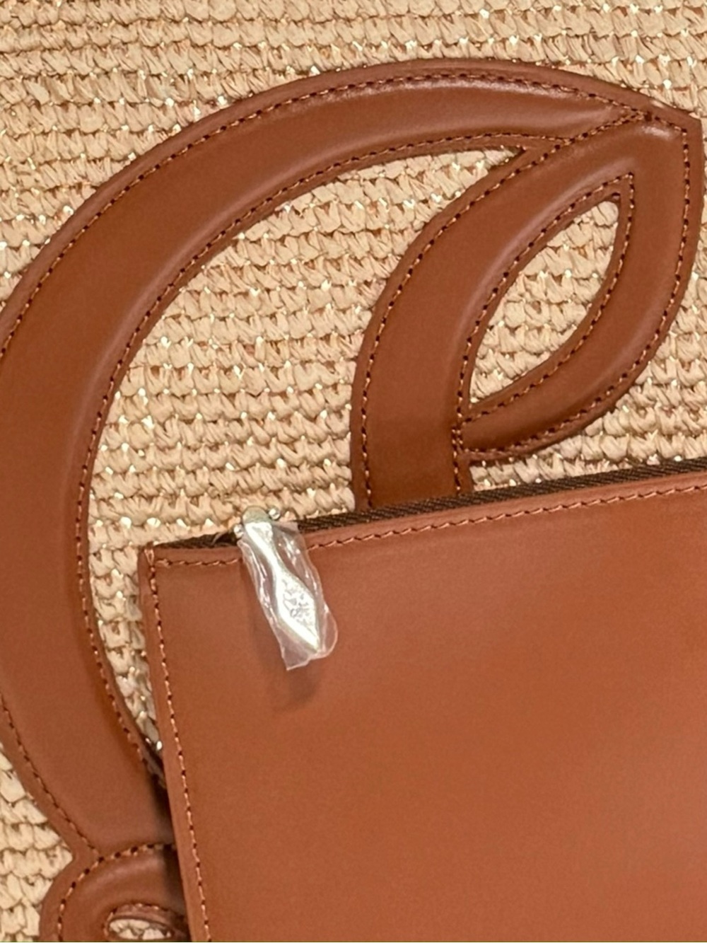 NWT Christian Louboutin Large By My Side Raffia Tote Bag Woven Travel Summer - Picture 11 of 16